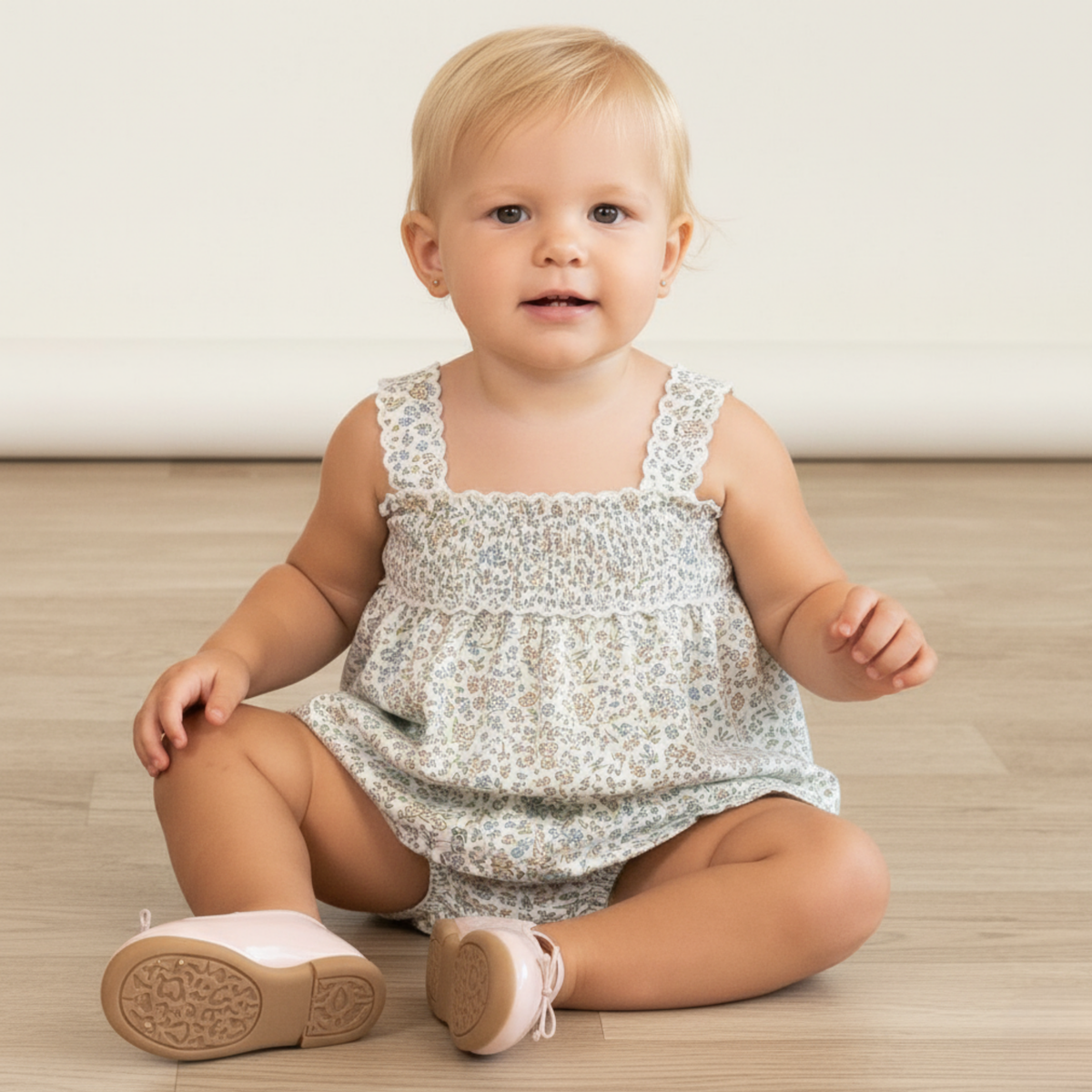 Tulle Floral Organic Scallop Set