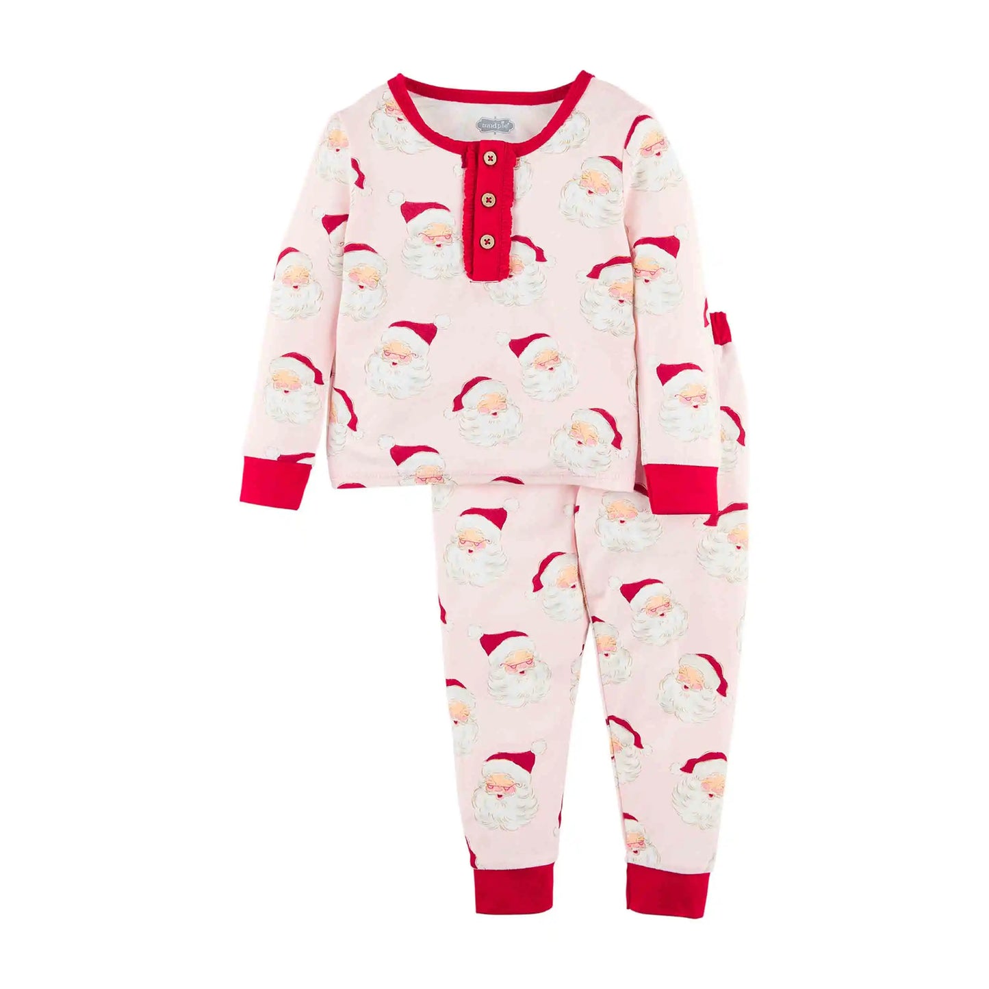 Pink Vintage Santa 2PC PJs