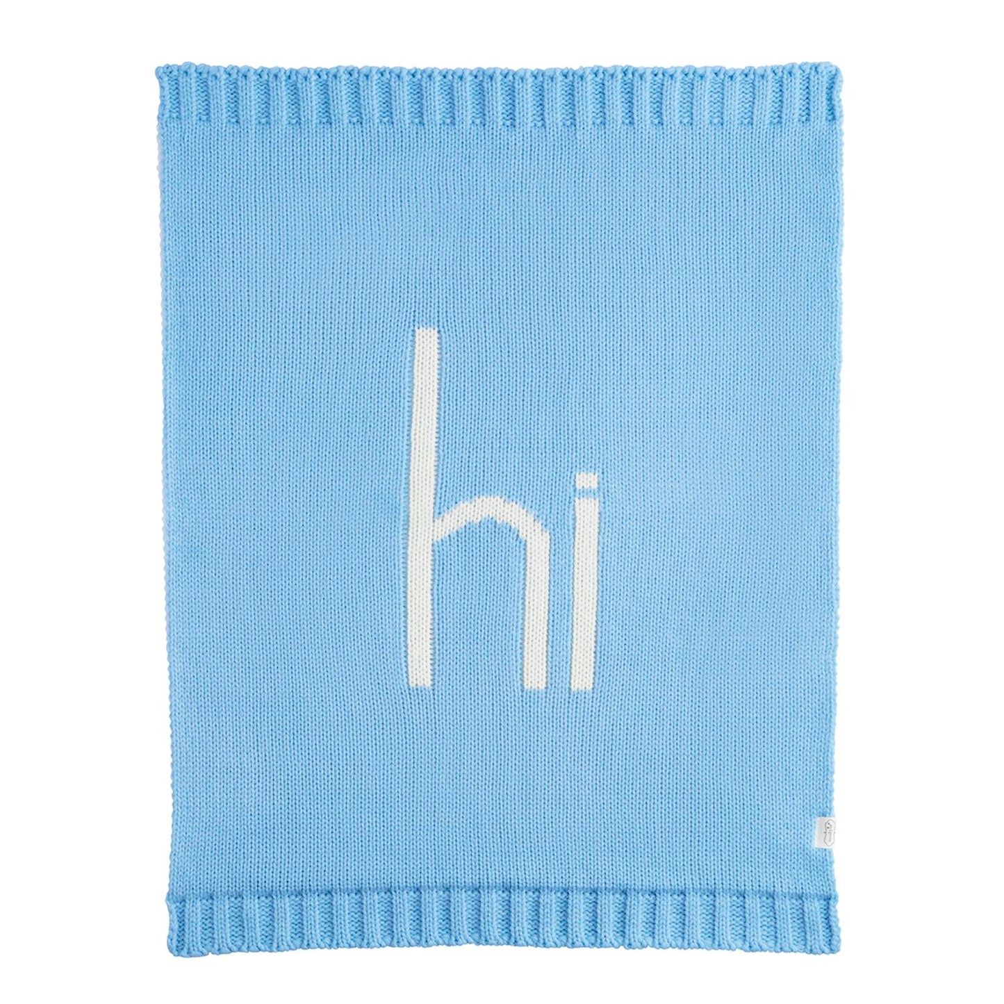 Blue Hi Baby Blanket