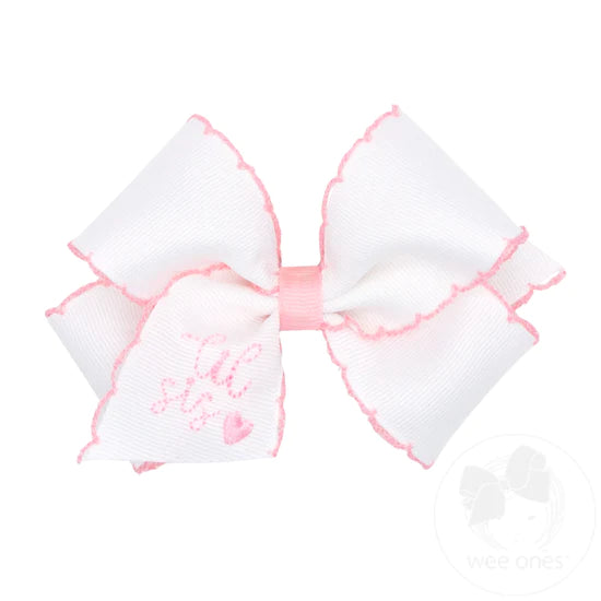 Small Pink Lil Sis Hair Bow
