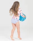 Coastal Breeze Floral Ruffle LS 2PC