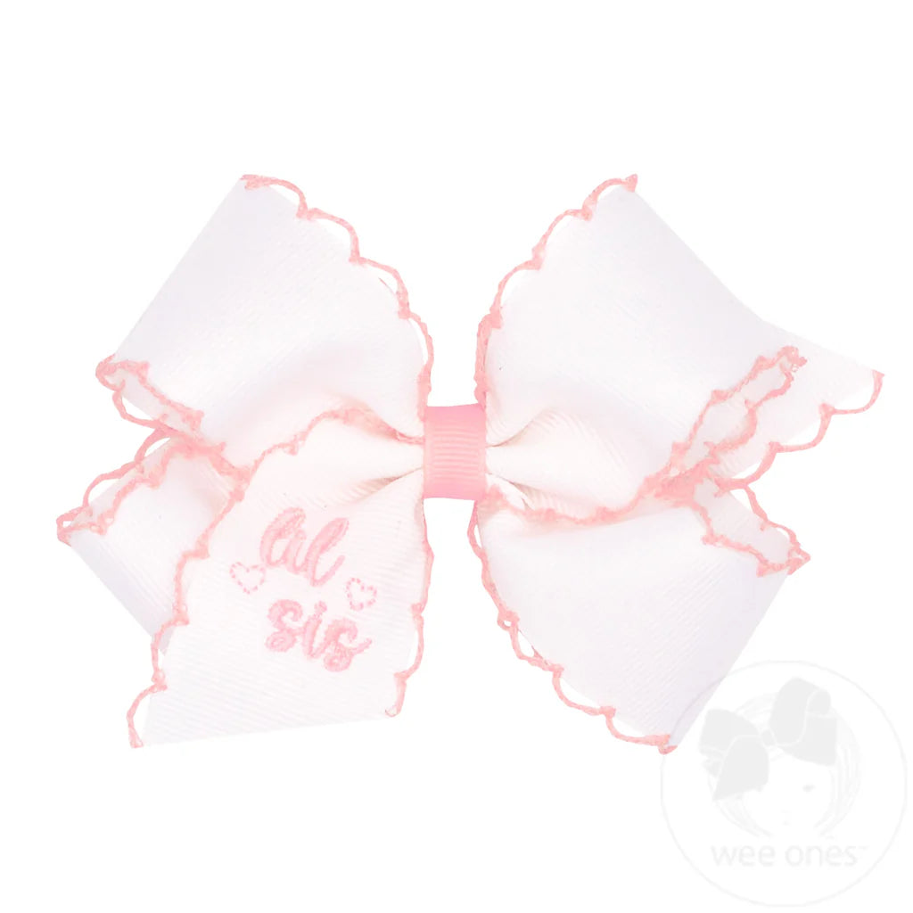 Med "Lil Sis" Pink Bow
