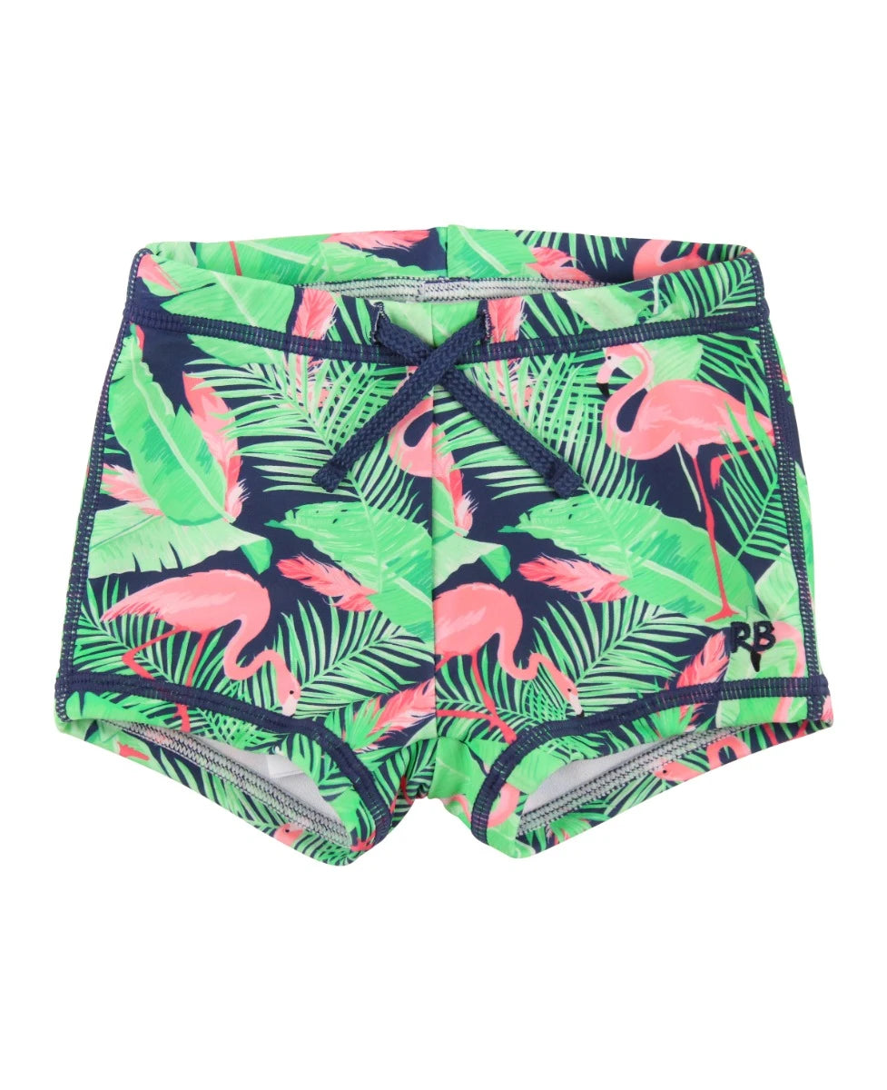 Flamingo Frenzy Swim Shorties