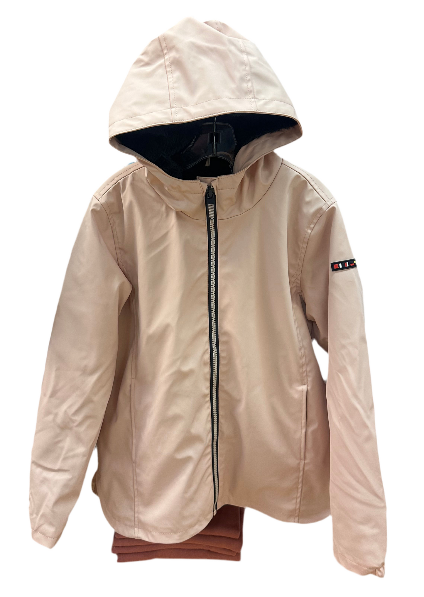 Rose Fleece PU Raincoat