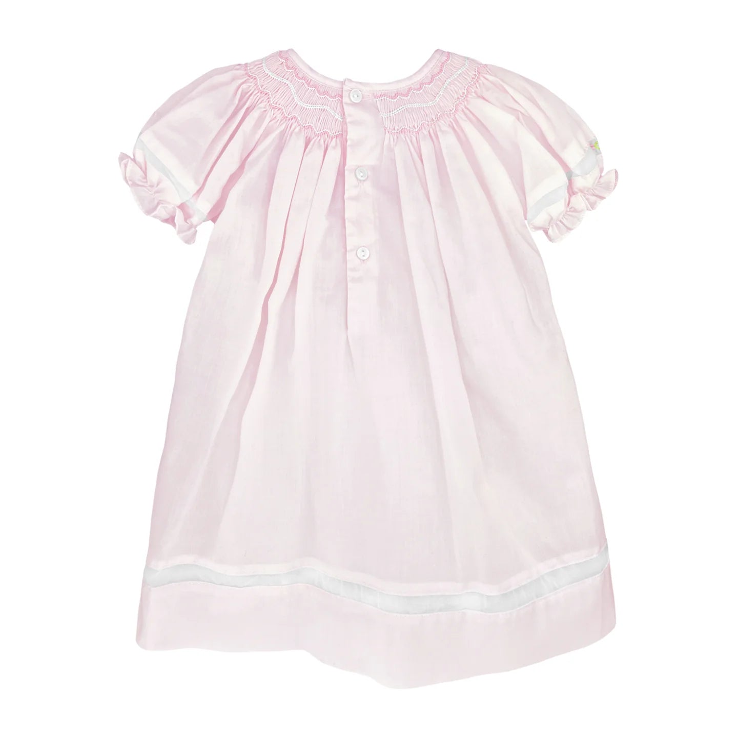 Pink Smock Voile Daygown & Hat