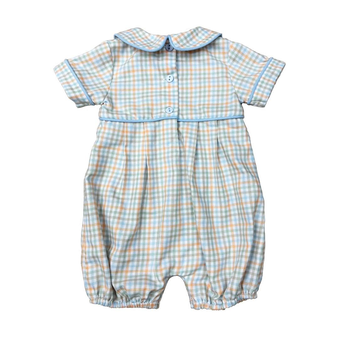 Boys Fall Plaid Romper
