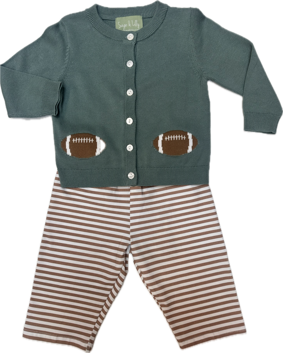 Brown & White Pants