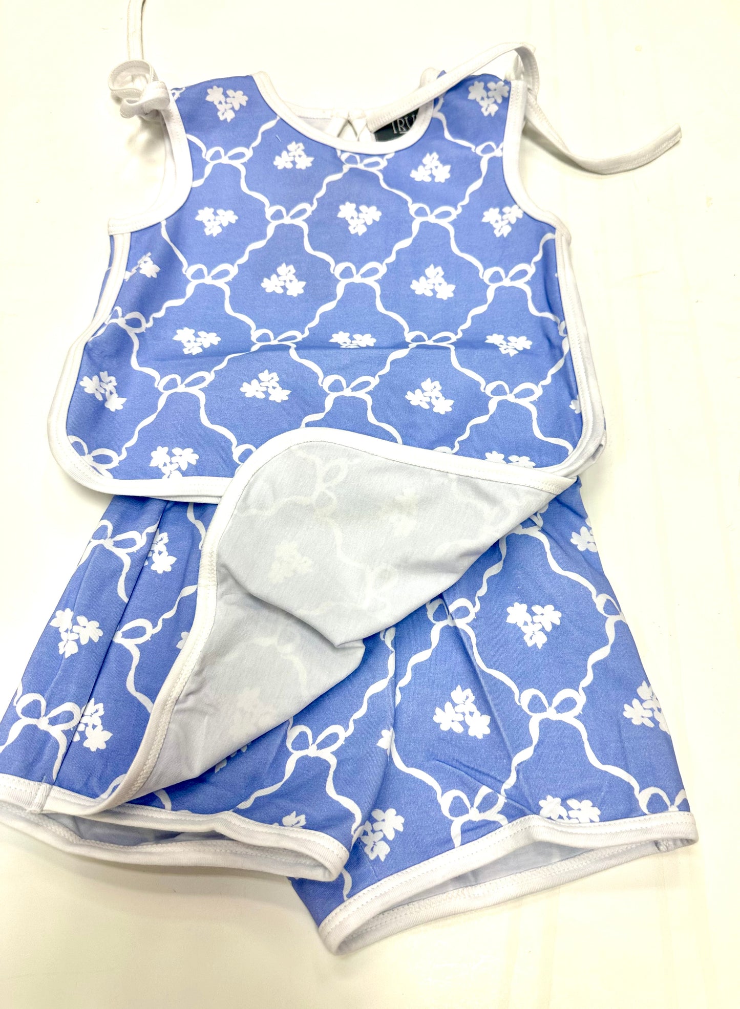 Wht Purple Shoulder Tie Set