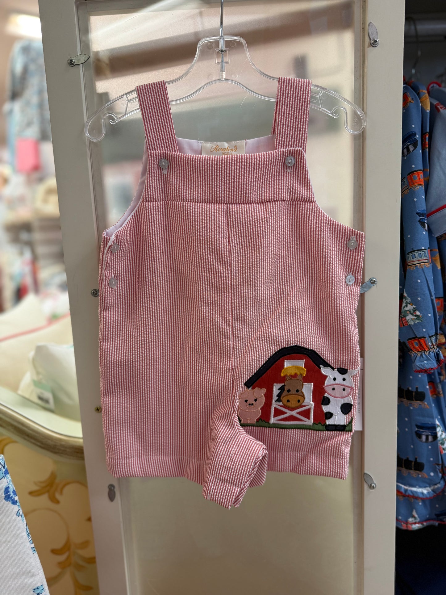 Farm House Red Seersucker Jon Jon