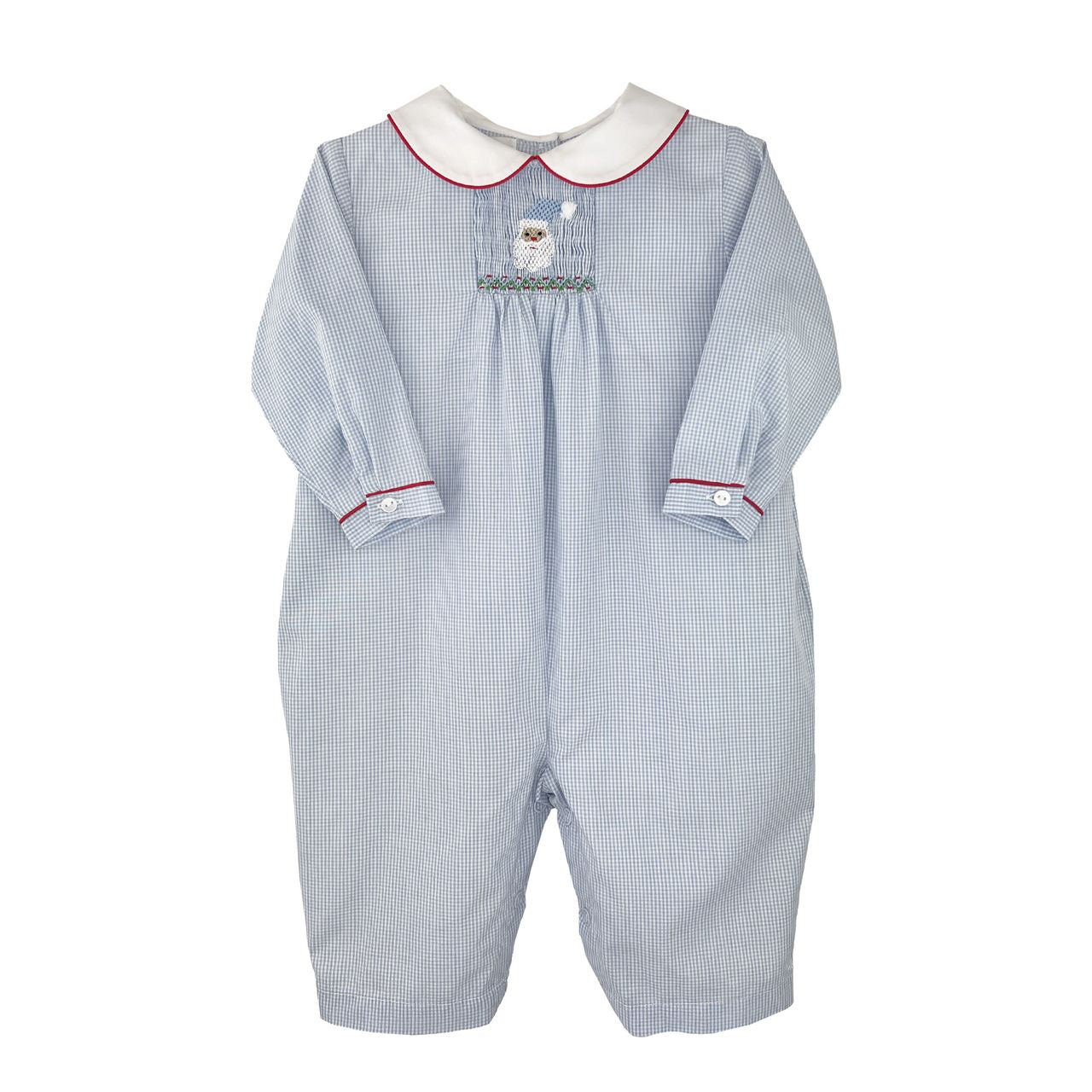 Santa Smock Blue Gingham L'All