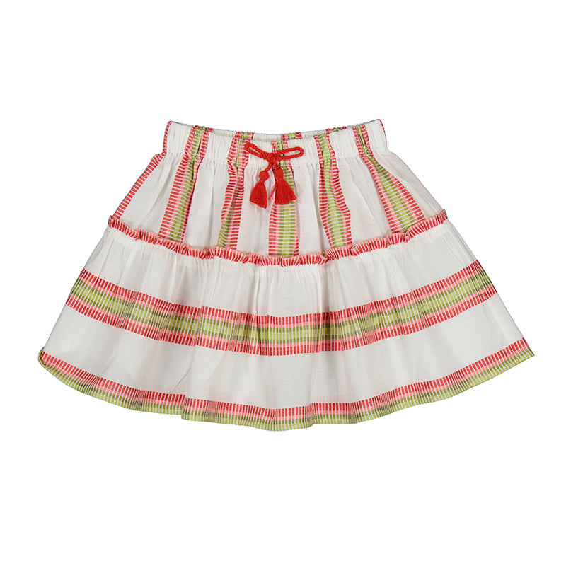 Girls Red Striped Skirt
