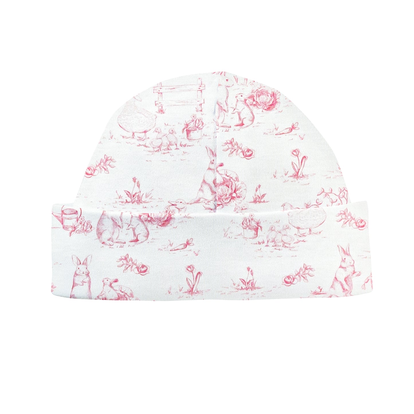 Pink Toile Bunny Conv Gown & Hat