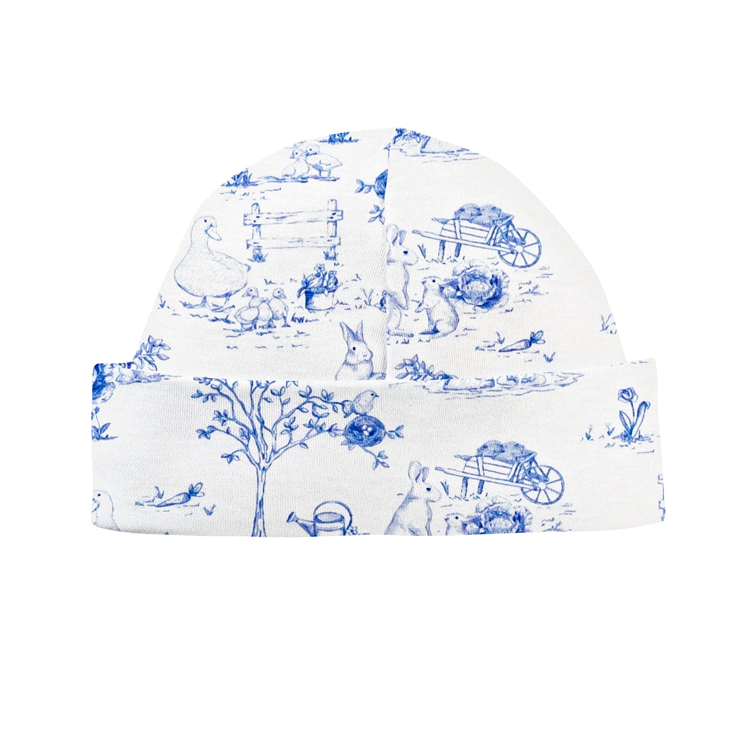 Bl Toile Bunny Conv Gown & Hat