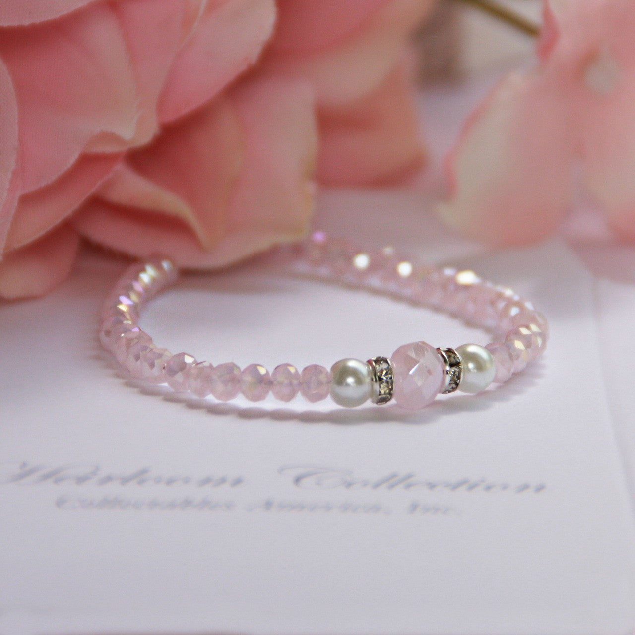 Pink Matte Crystal Bracelet