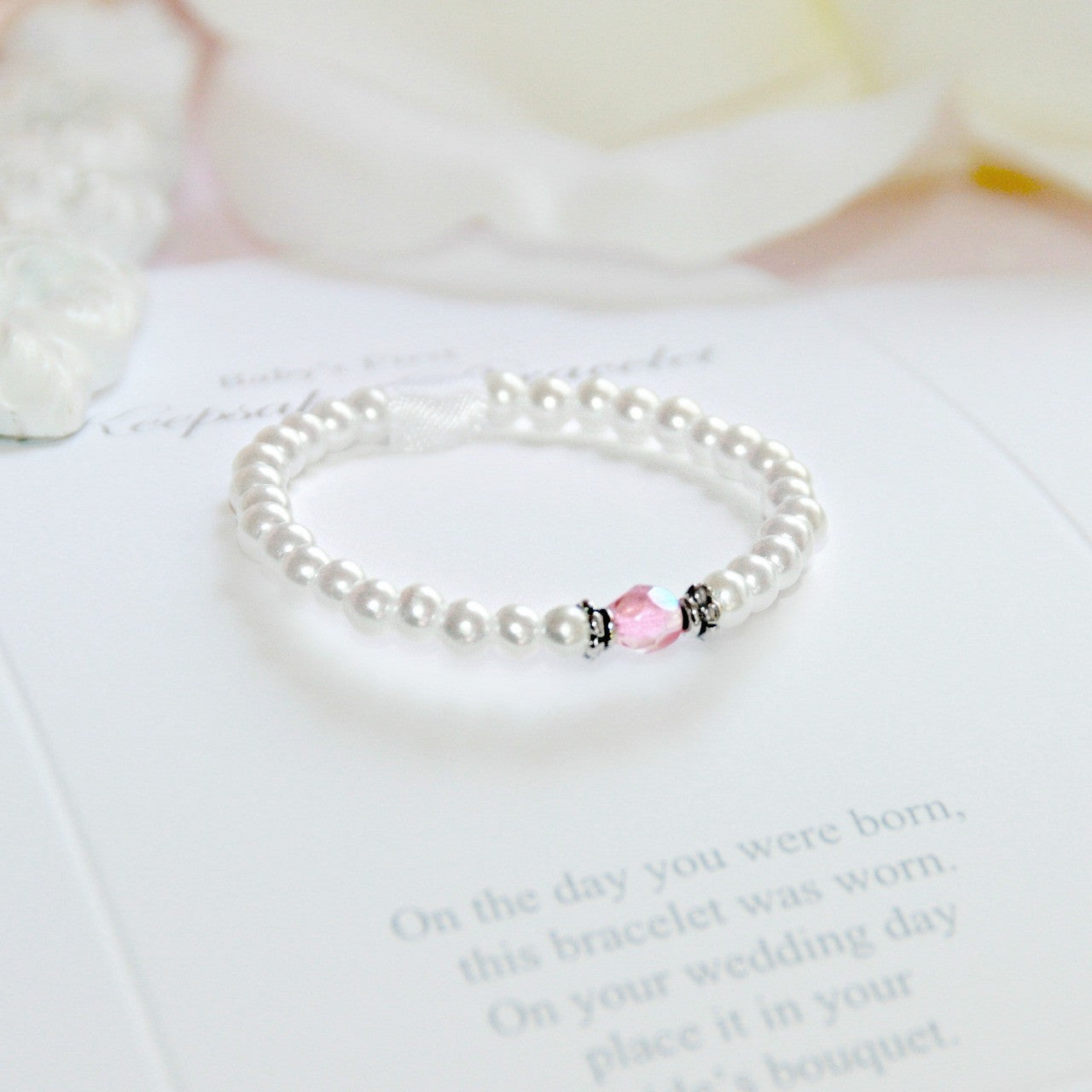 Pearl Infant Bracelet w/Poem
