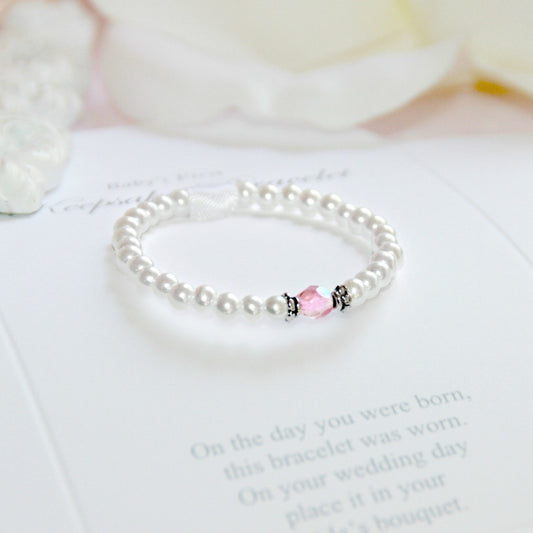 Pearl Infant Bracelet w/Poem