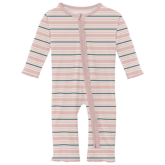 Flotsam Stripe Ruffle Zip C'All