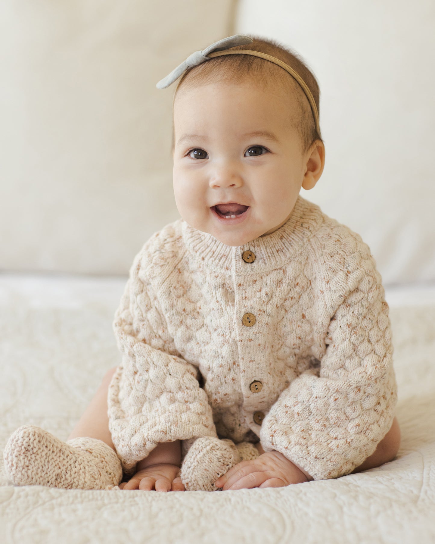 Natural Confetti Cardigan/Bloomer