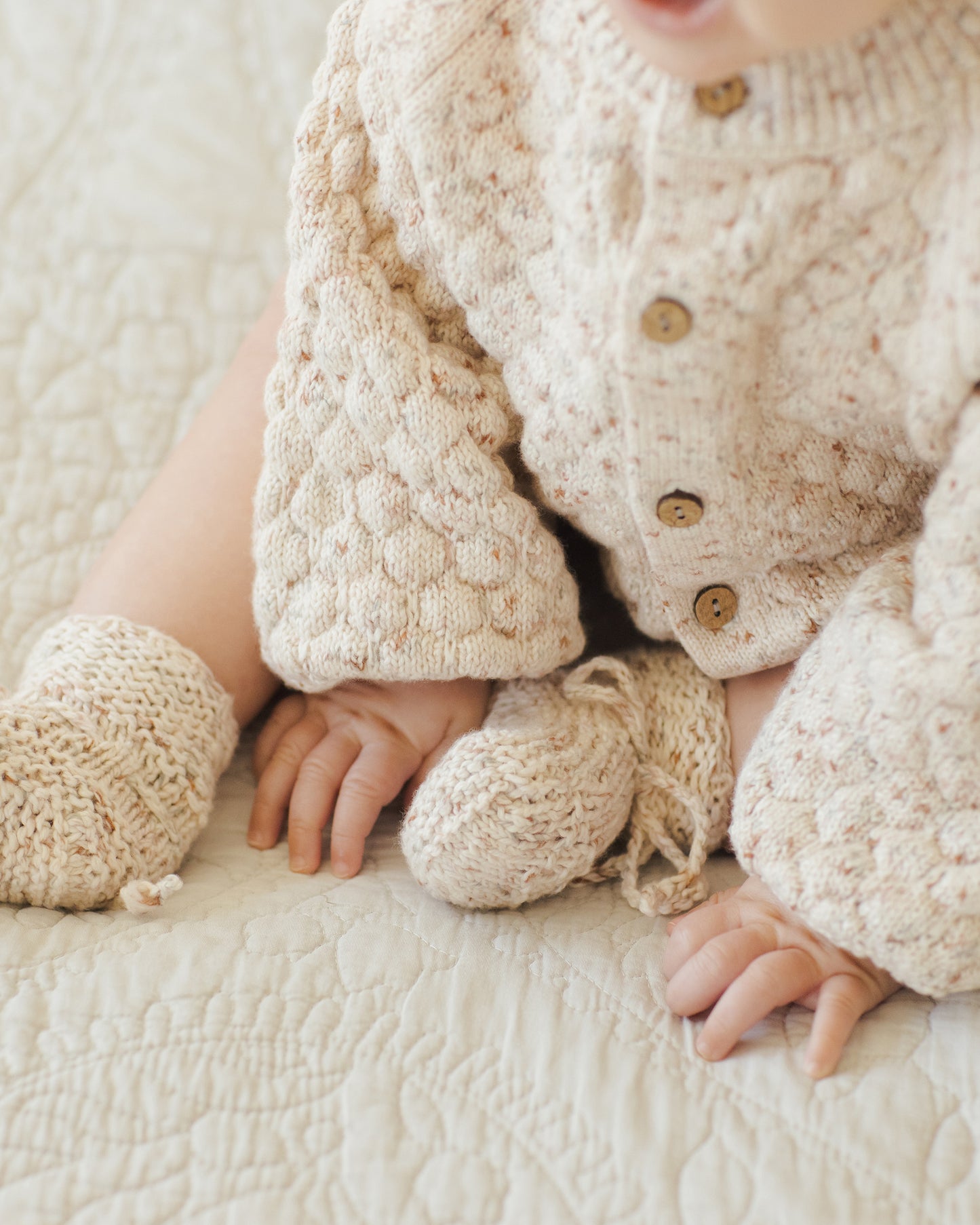 Natural Confetti Cardigan/Bloomer