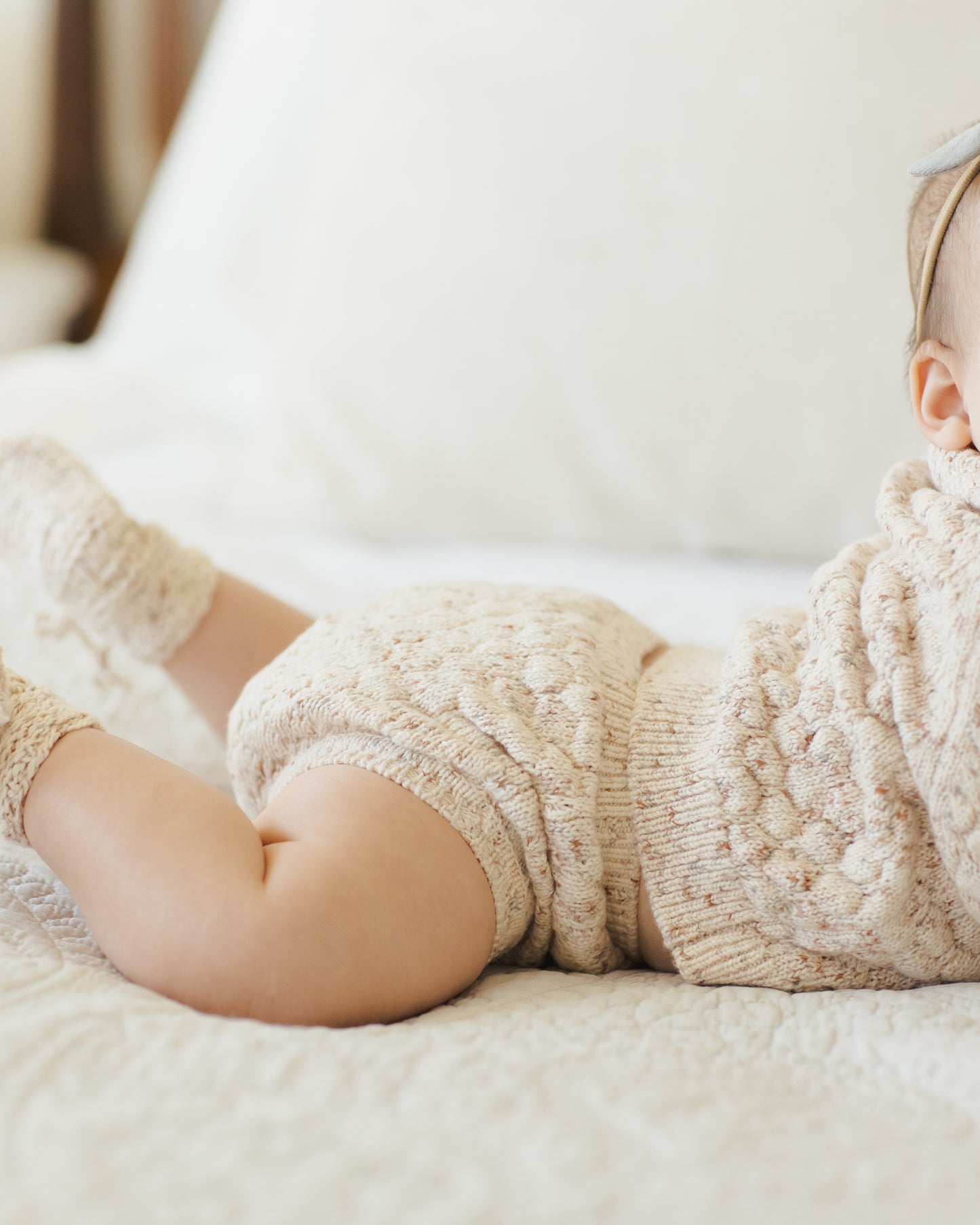 Natural Confetti Cardigan/Bloomer