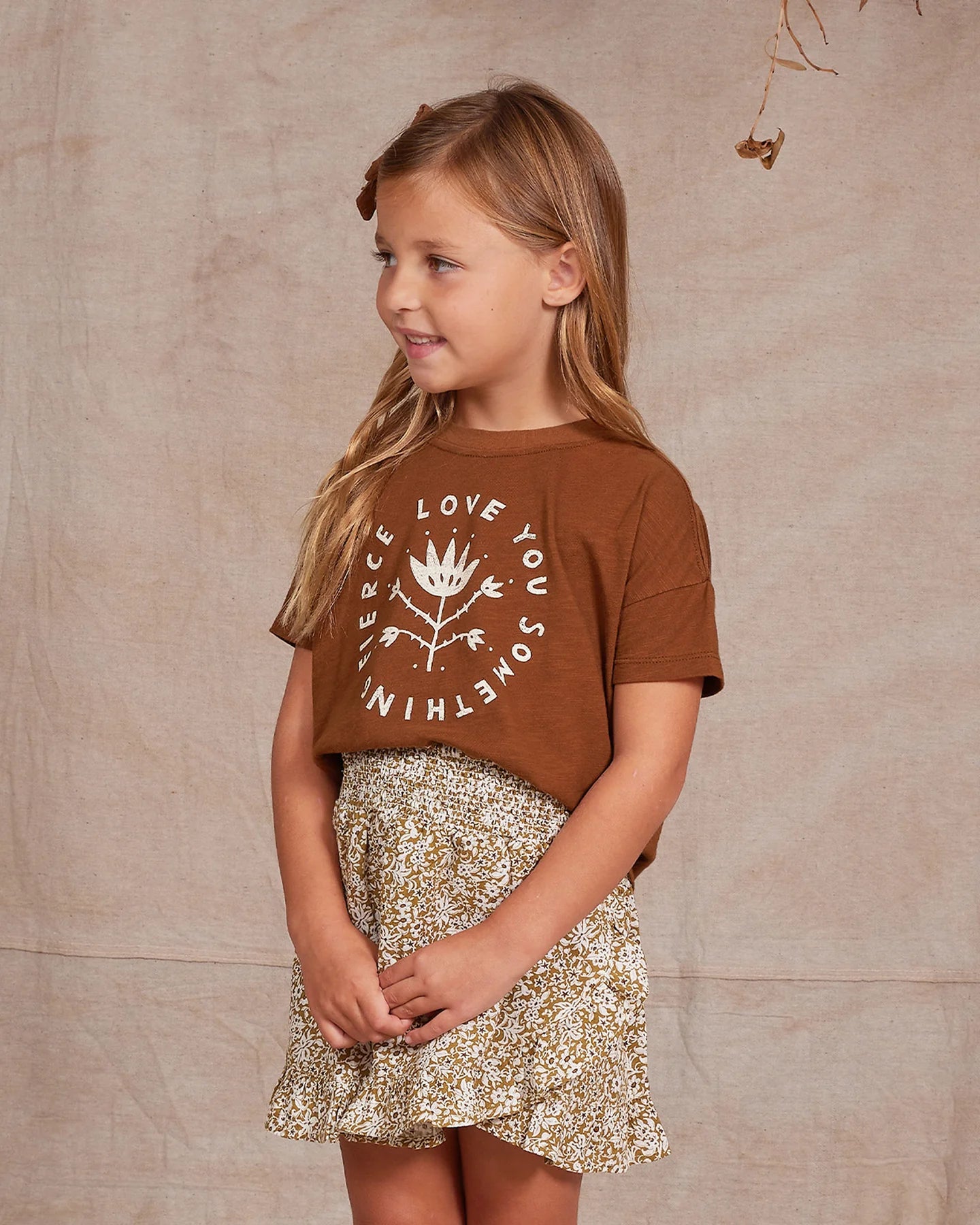 Golden Ditsy Ruffle Skirt