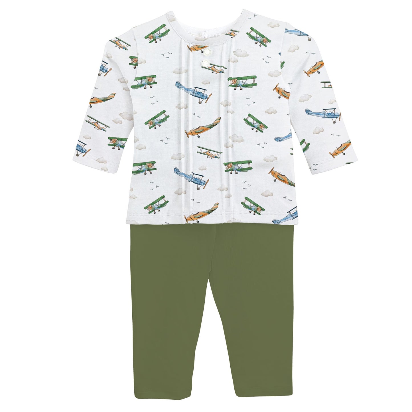 Airplanes Printed Tee & Pant Set