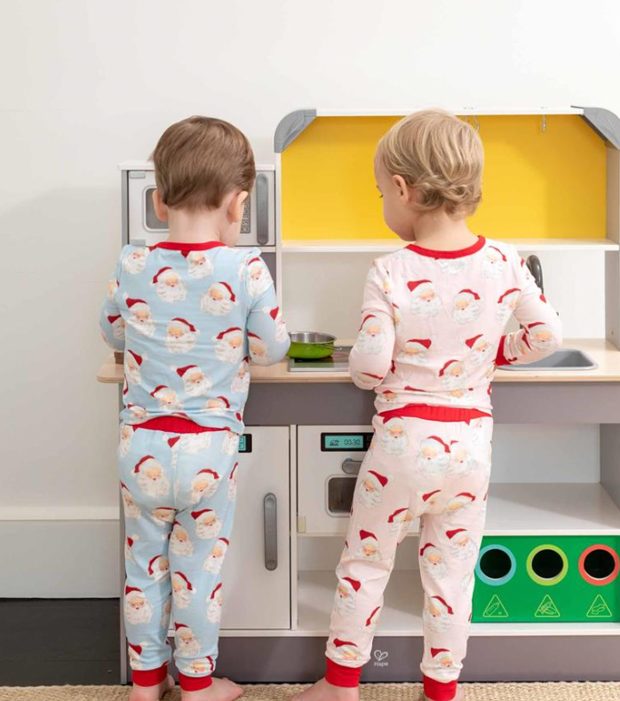 Pink Vintage Santa 2PC PJs