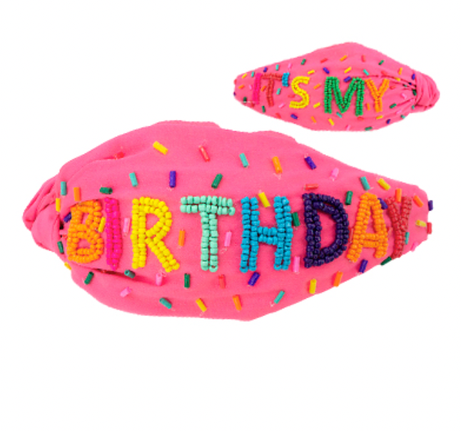 "Its My Bday" Pink Headband