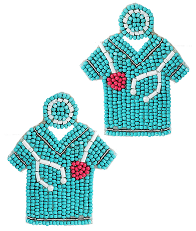 Nurse Uniform Beaded Earring