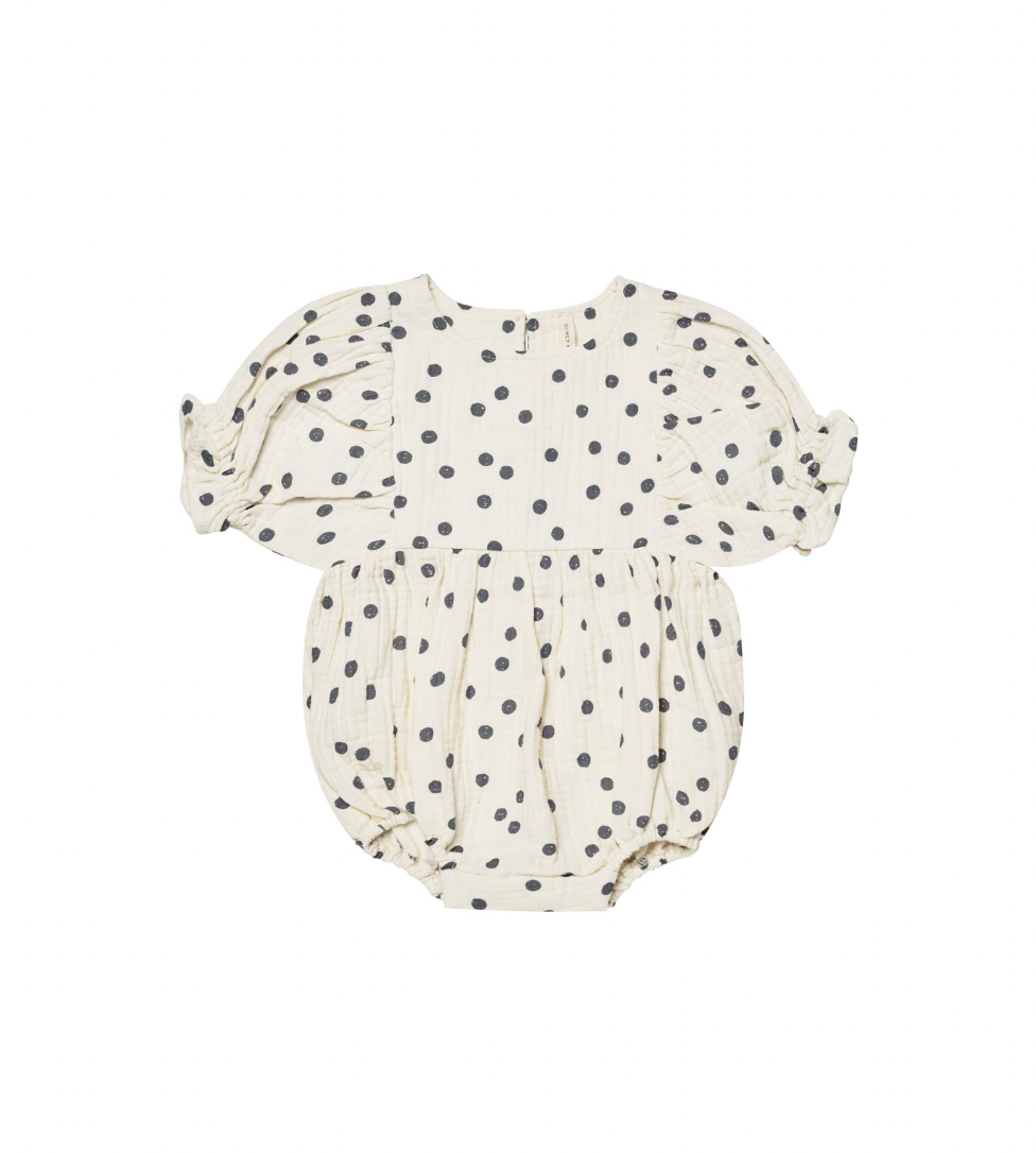 Cosette Navy Dot Romper