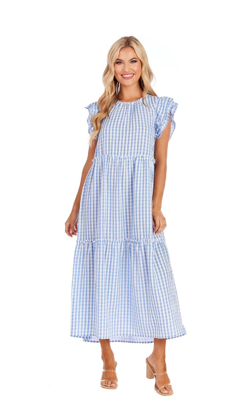 Women's Bardot Maxi Dress - mudpie S Women's Bardot Maxi Dress - mudpie S