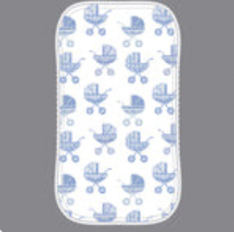 Blue Pram Burp Clothj