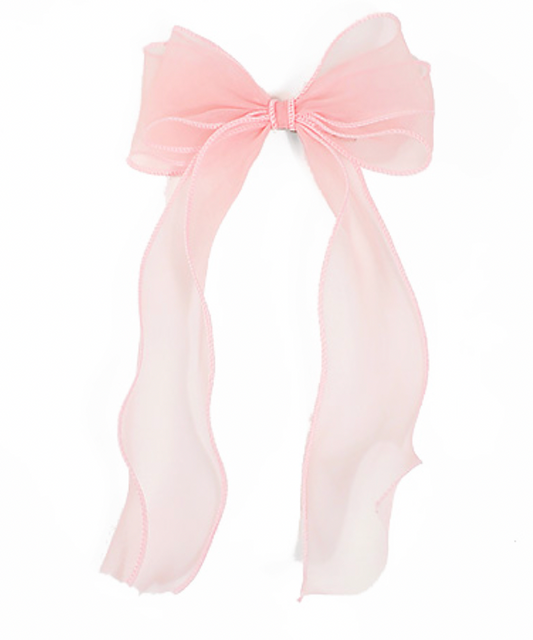 Chiffon Double Bow Barrette