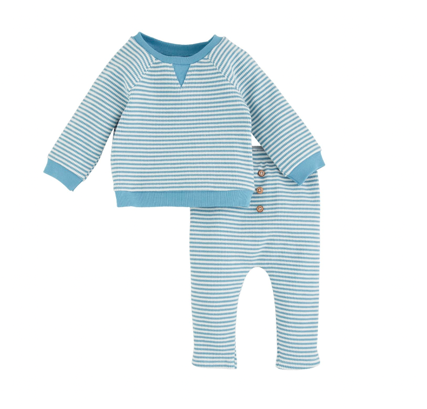 Blue Stripe Pant Set