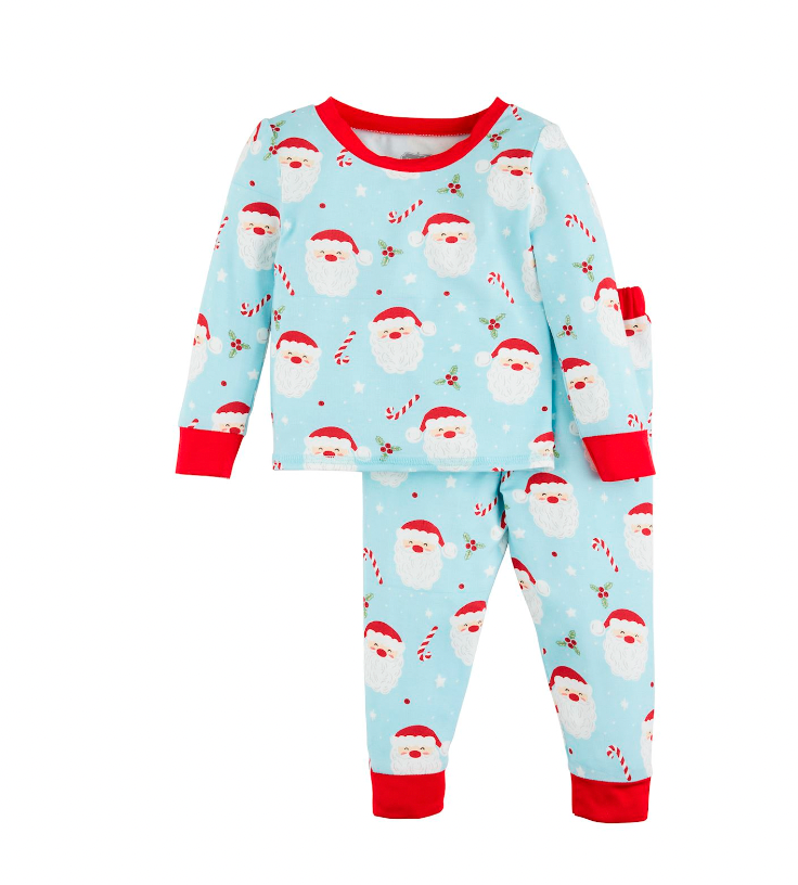 Blue Santa Glow PJ Set