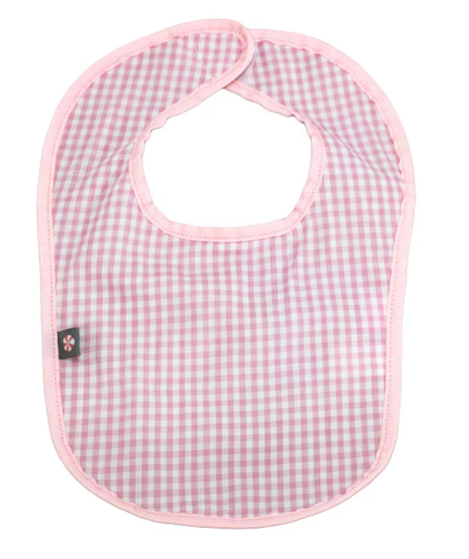 Pink Gingham Bib