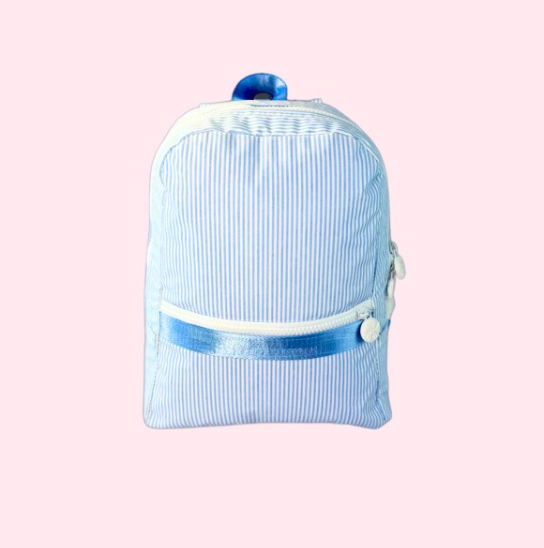 Blue Preppy Stripe Small Backpack