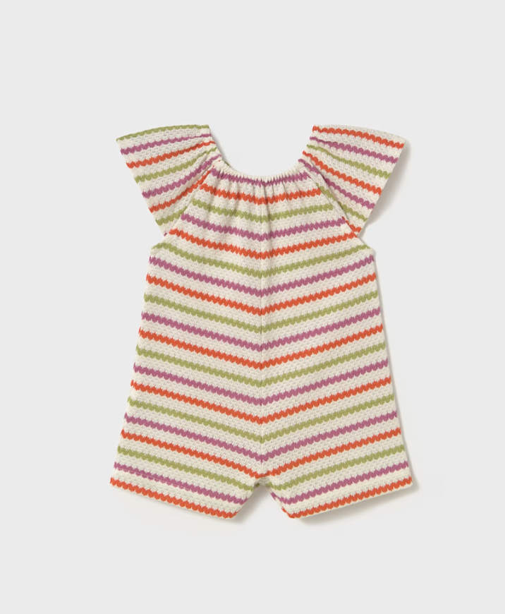 Stripe Crochet Romper
