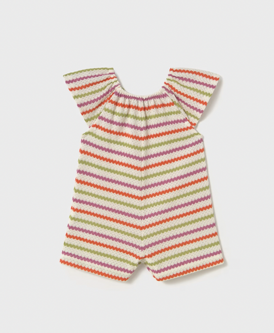 Stripe Crochet Romper
