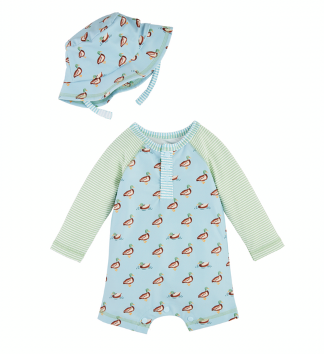 Duck Rash Guard/Hat Set