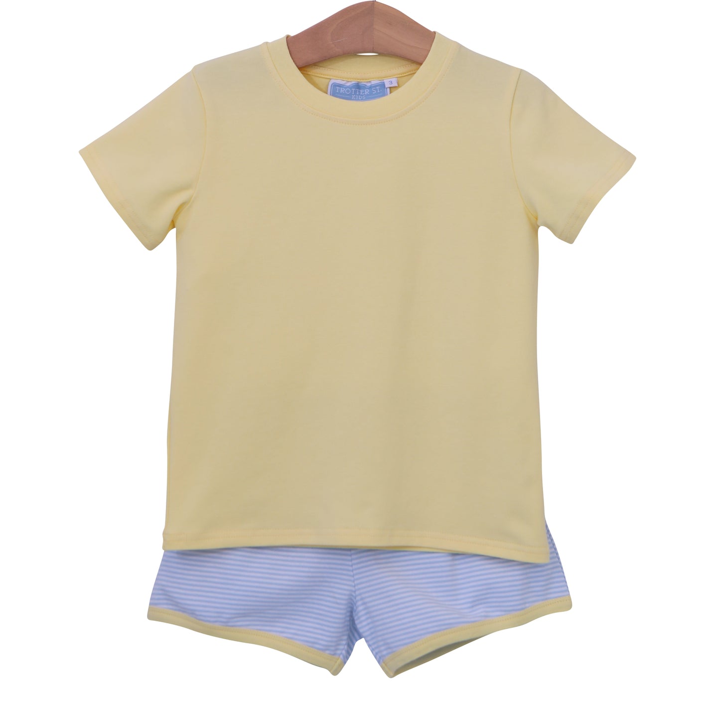 Thomas Blue Stripe Short & Yellow Shirt