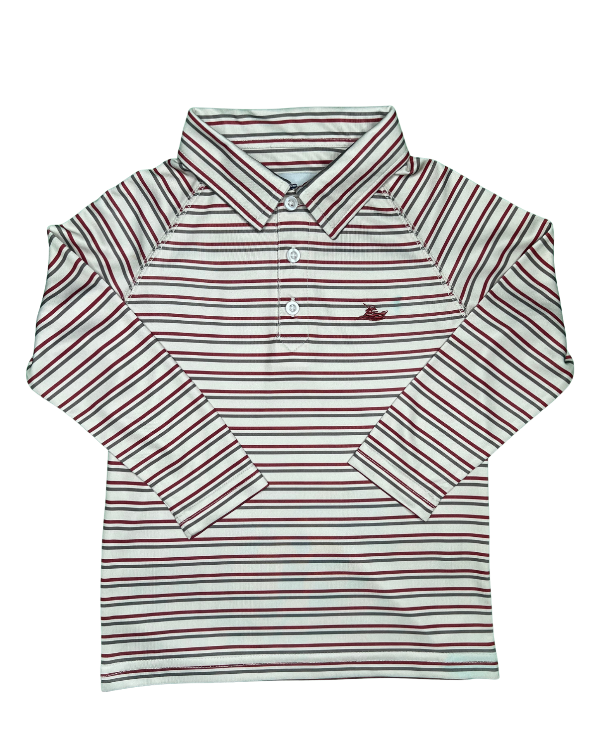Garnet & Oatmeal LS Polo