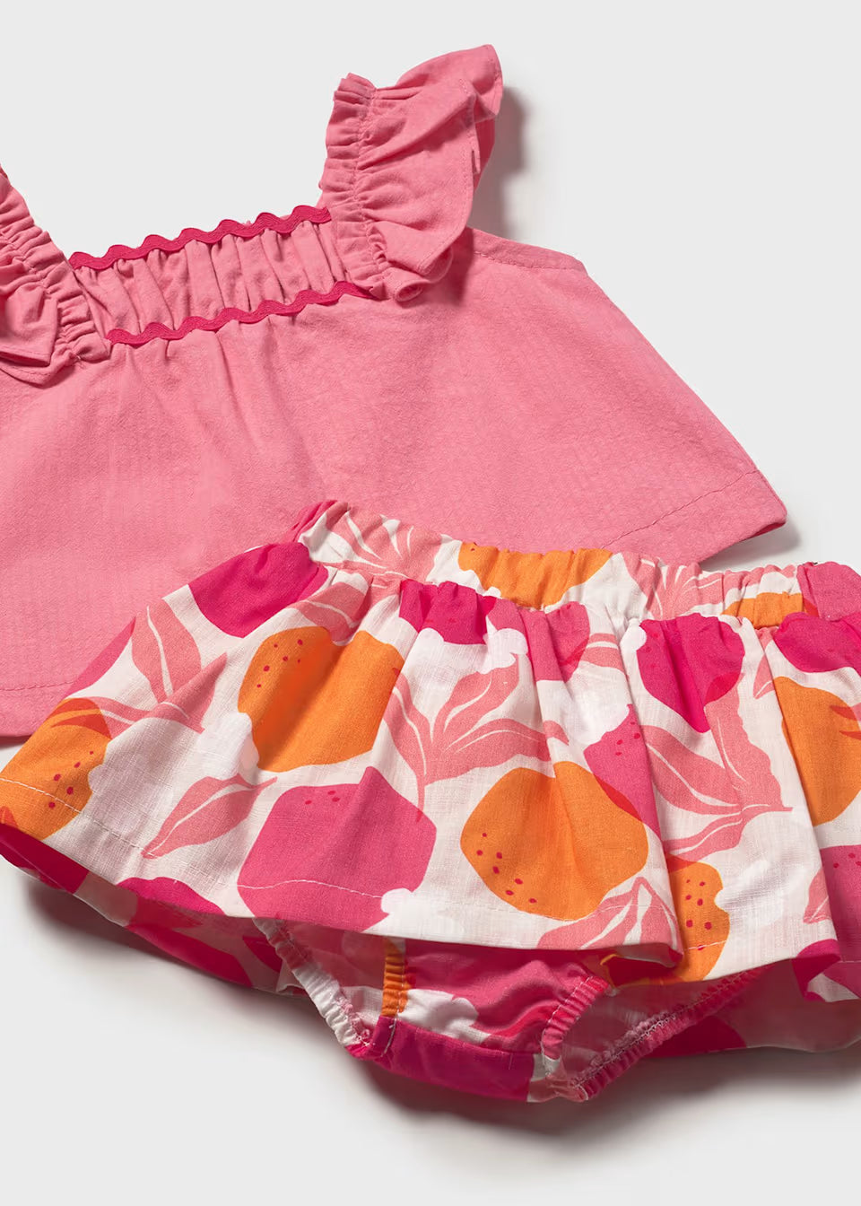 Pink Print Blouse Set