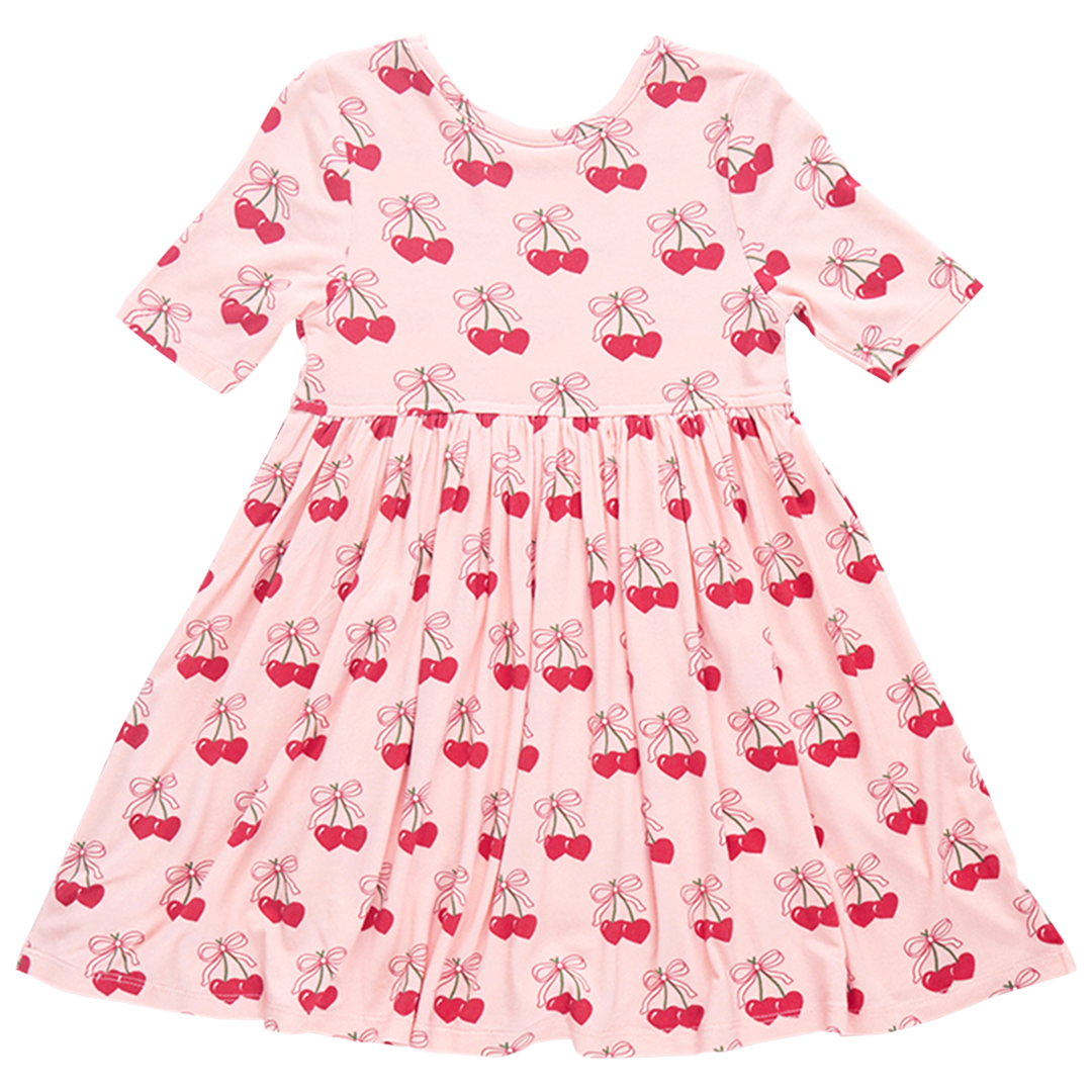 Cherry Hearts Bamboo Dress