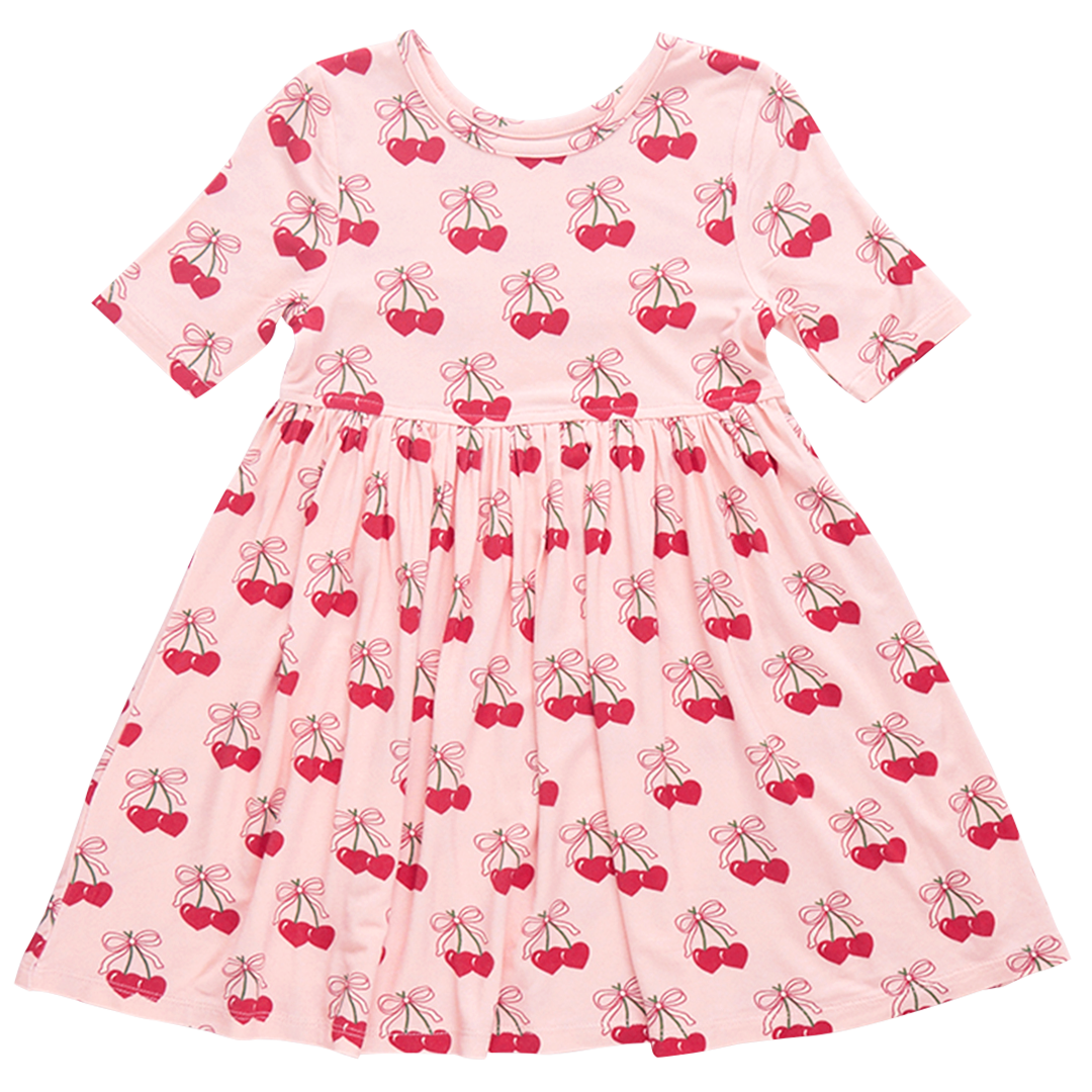Cherry Hearts Bamboo Dress
