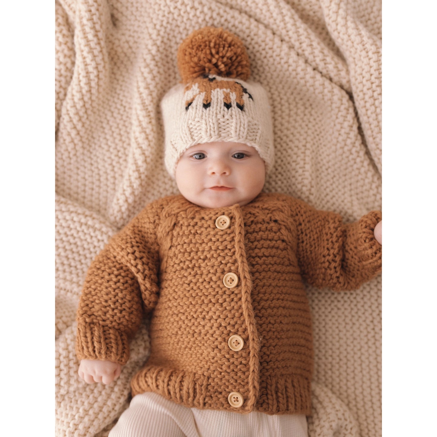 Pecan Garter Stitch Cardigan