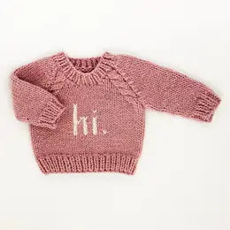 "Hi" Rosy Sweater
