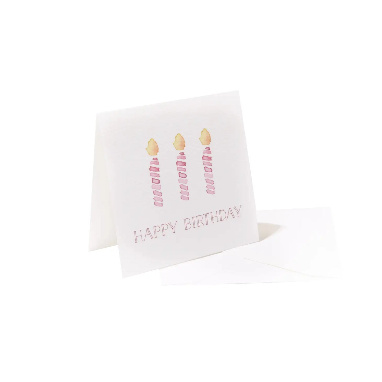 Pink Candle Enclosure Card