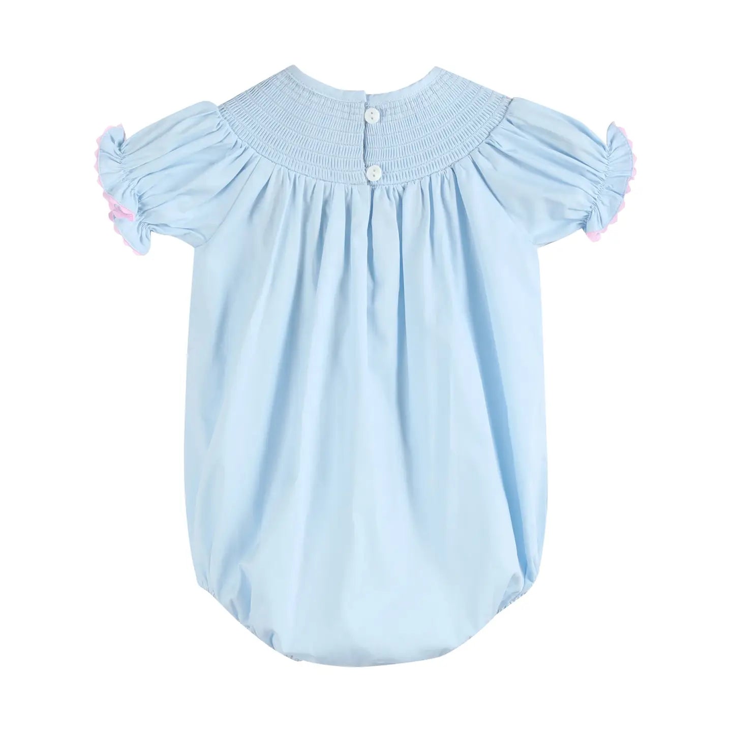 Blue & Pink Smocked Bubble