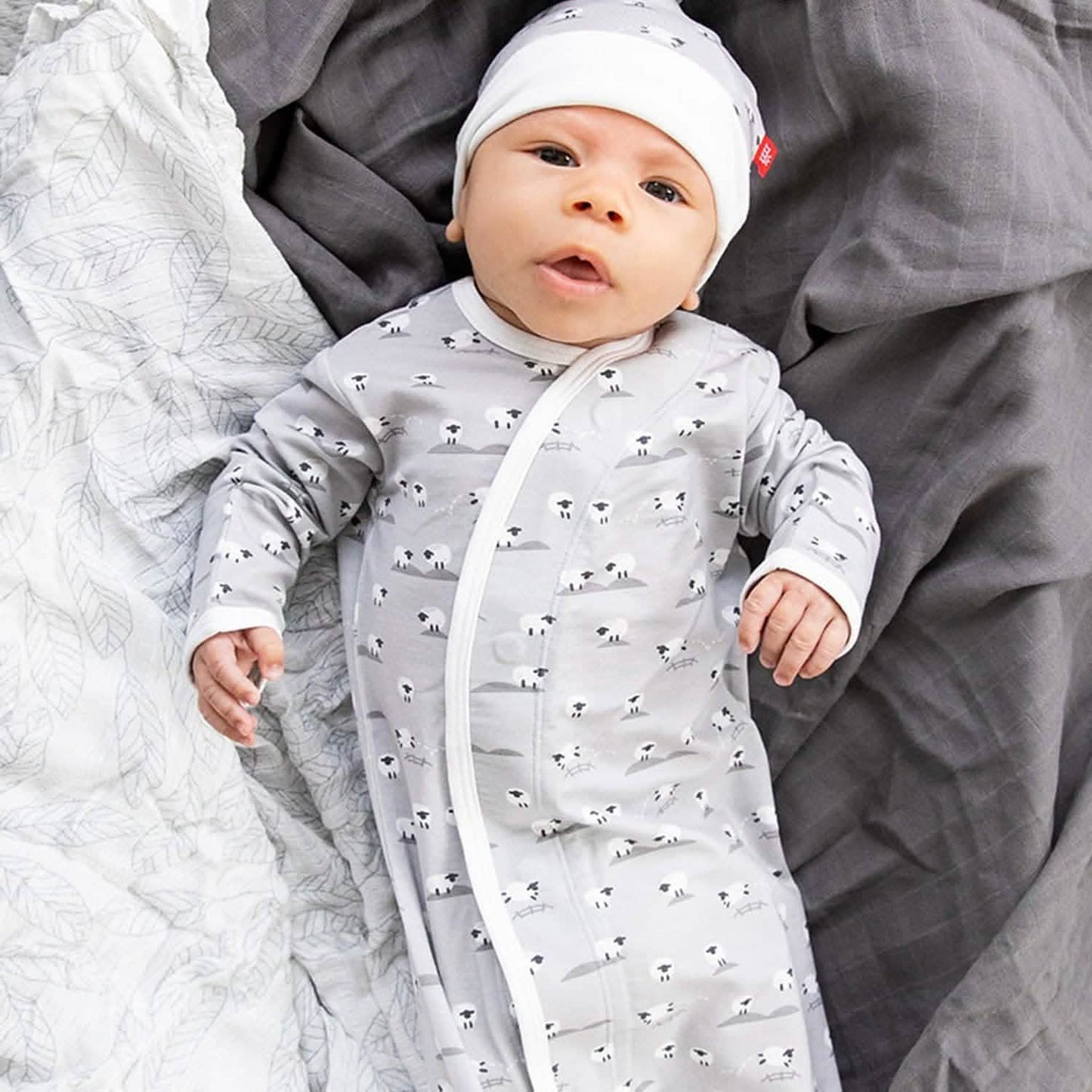 Gray Baa Baa Gown Set